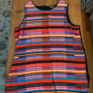 Vince Camuto Multicolor Striped Sleeveless Tunic